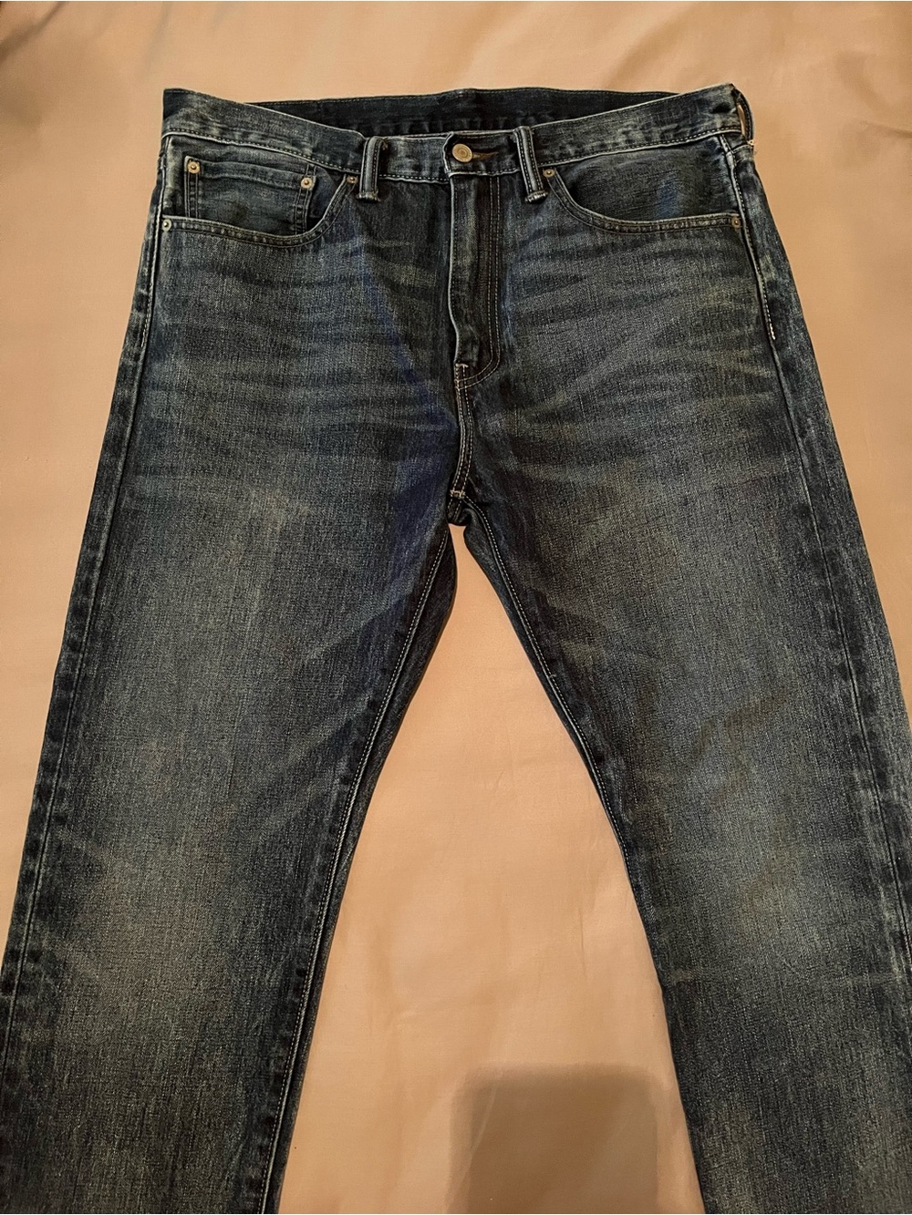 Levi's Straight Leg Jeans in Faded Dark Blue